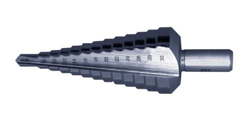 Lépcsős lemezfúró, HSS 6-30mm BUCOVICE TOOLS